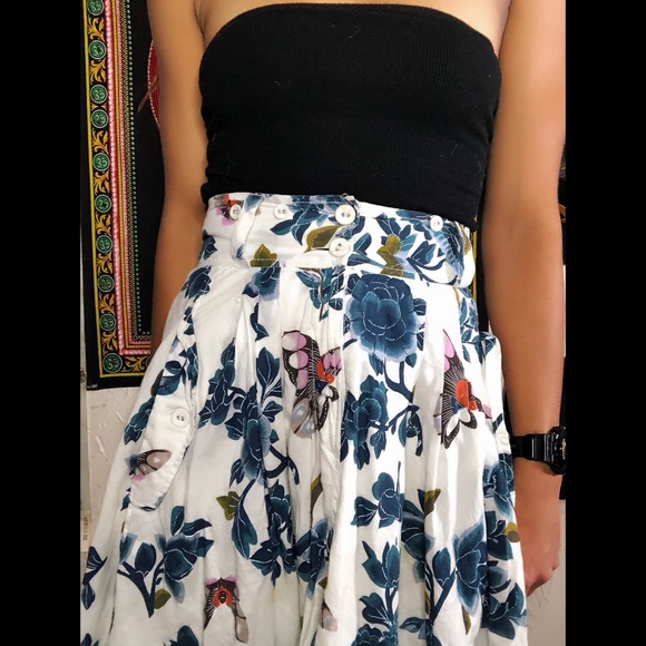 FRENCH CONNECTION Button Down Nature Themed Skirt - Picture 3 of 5